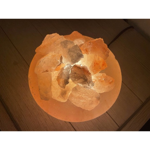 FIRE BOWL Himalayan CRYSTAL SALT LAMP 6" by Evolution Salt - Picture 2 of 7
